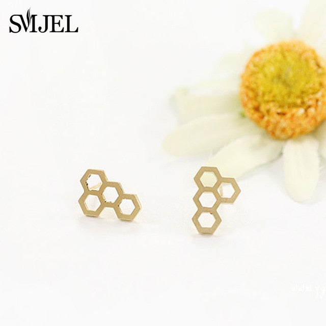 SMJEL Trendy Dog Paw Earrings for Women Small Fashion Earings Jewelry Metal Cat Heart Stud Earring Ear Piercing Girl oorbellen