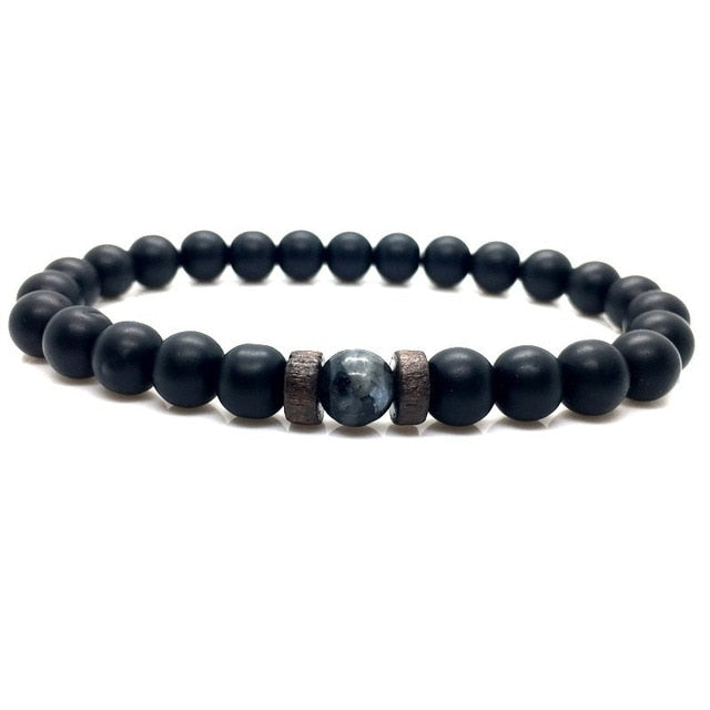 Lava Stone Men Bracelet Natural Moonstone Bead Tibetan Buddha Bracelet Chakra Diffuser Bracelets Men Jewelry Gifts Drop Shipping