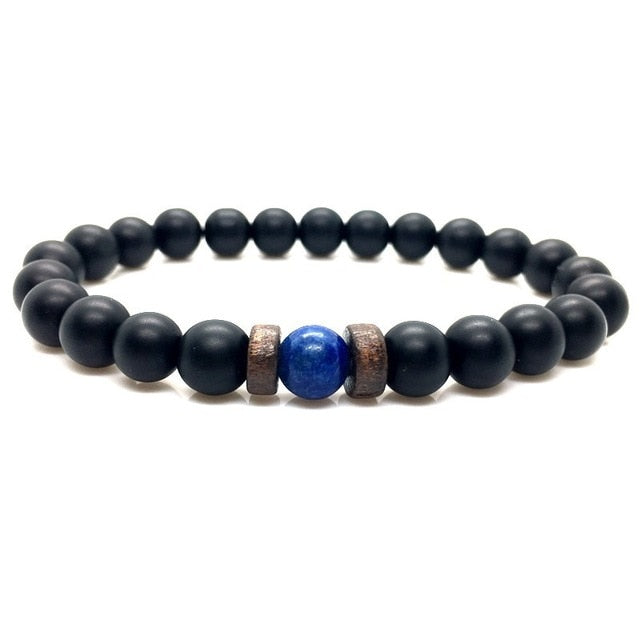 Lava Stone Men Bracelet Natural Moonstone Bead Tibetan Buddha Bracelet Chakra Diffuser Bracelets Men Jewelry Gifts Drop Shipping