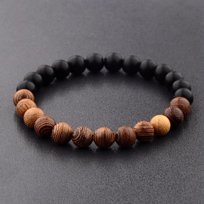 Lava Stone Men Bracelet Natural Moonstone Bead Tibetan Buddha Bracelet Chakra Diffuser Bracelets Men Jewelry Gifts Drop Shipping