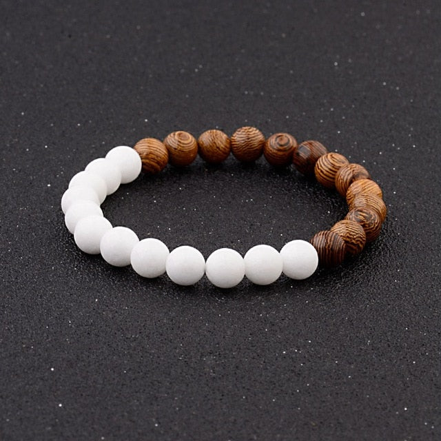 Lava Stone Men Bracelet Natural Moonstone Bead Tibetan Buddha Bracelet Chakra Diffuser Bracelets Men Jewelry Gifts Drop Shipping