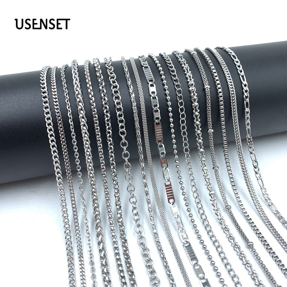 USENSET Link Necklaces 304 Stainless Steel Chains Never Rub Off Color  Bead Box Keel  Pendant Necklace Jewelry Gifts