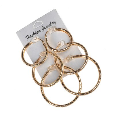 12 Pairs Hoop Earrings Set Big Circle Earring Fashion Jewelry for Women Girls Steampunk Ear Clip korean Earrings 2019