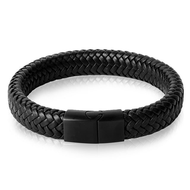 Jiayiqi Punk Men Jewelry Black/Brown