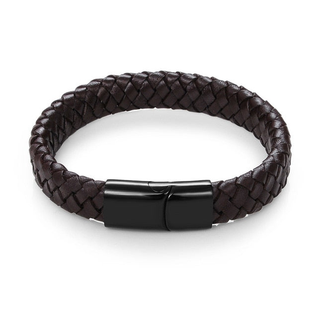 Jiayiqi Punk Men Jewelry Black/Brown