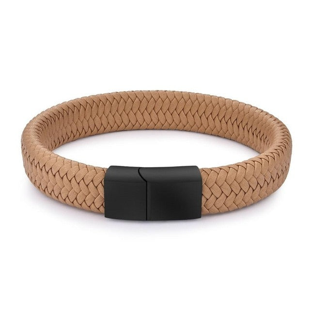 Jiayiqi Punk Men Jewelry Black/Brown