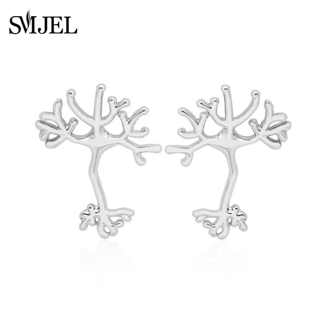 SMJEL Trendy Dog Paw Earrings for Women Small Fashion Earings Jewelry Metal Cat Heart Stud Earring Ear Piercing Girl oorbellen