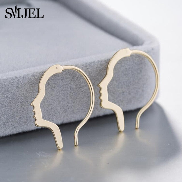 SMJEL Trendy Dog Paw Earrings for Women Small Fashion Earings Jewelry Metal Cat Heart Stud Earring Ear Piercing Girl oorbellen