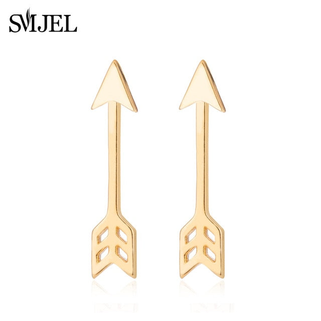 SMJEL Trendy Star Earrings Ear Climber Tiny Star Moon Stud Earrings For Women Everyday Jewelry Boho  Elephant Animal Ear Cuff