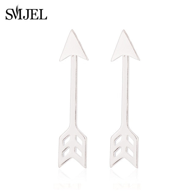 SMJEL Trendy Star Earrings Ear Climber Tiny Star Moon Stud Earrings For Women Everyday Jewelry Boho  Elephant Animal Ear Cuff