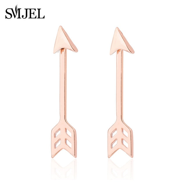 SMJEL Trendy Star Earrings Ear Climber Tiny Star Moon Stud Earrings For Women Everyday Jewelry Boho  Elephant Animal Ear Cuff