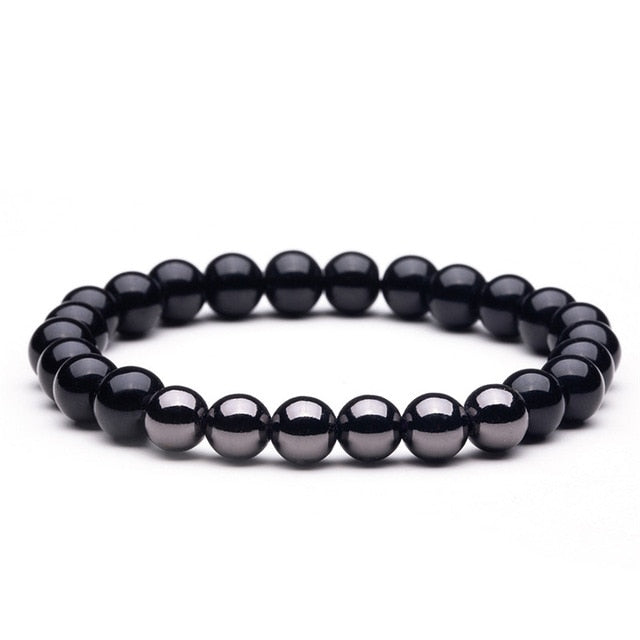 Natural stone Beads lava stone Tiger eye Golden & silver Hematite wrap Men's bracelets bangles Charms Fashion Couple bracelets