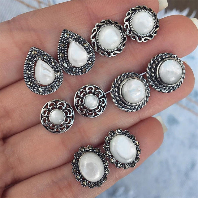 Vintage Geometric Earrings Set Earrings Women's Punk Earrings Party Jewelry Gifts Bohemian